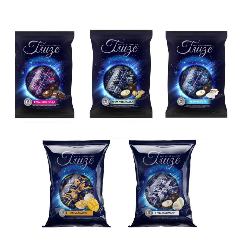 拉迈尔牌星空慕斯巧克力球酸奶味冰激凌味糖果俄罗斯进口500g袋装