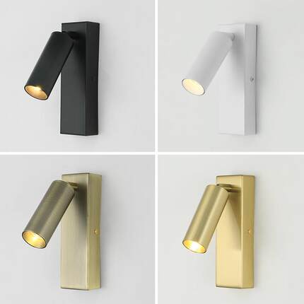 LED壁灯现代简约酒店客房壁灯可旋转卧室壁灯不带开关床头阅读壁