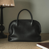 复古手提包agnes法式 kikani 经典 保龄球包真皮贝壳包女设计枕头包