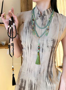 唐装马面裙汉服叠戴链项