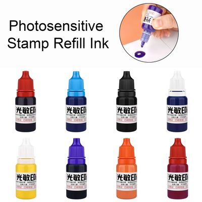 10ml Refill Ink 13 Color Rubber Stamp Oil Inking Photosensit