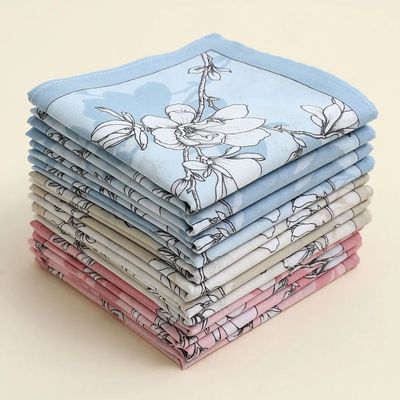3-Pack of Pure Cotton Women's Handkerchiefs, Classic Floral