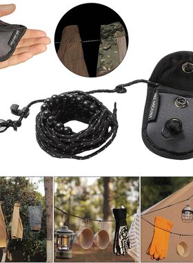 3M Outdoor Camping Sretch Clothesline With 12 Clips Windproo