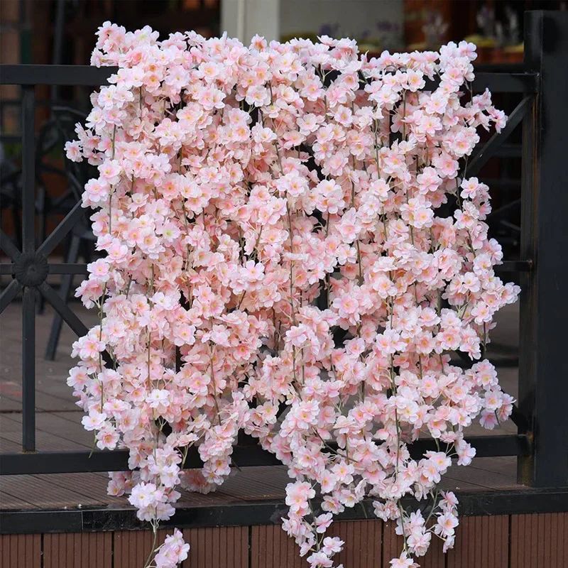 180cm Artificial Flowers Cherry Blossom Sakura Garland Weddi