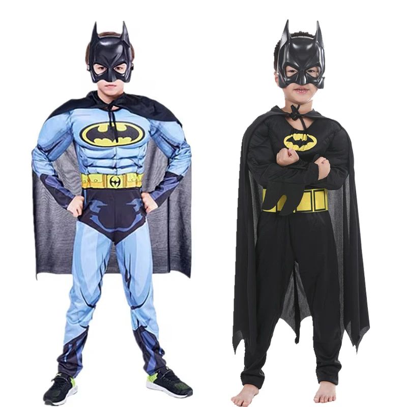 Kids boy Bat Costume with Mask and Cape Halloween Cosplay Co