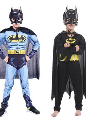 Kids boy Bat Costume with Mask and Cape Halloween Cosplay Co