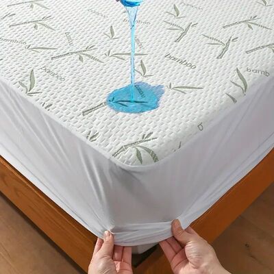 1pc Bamboo Matress Protector, Breathable and Cooling Matress