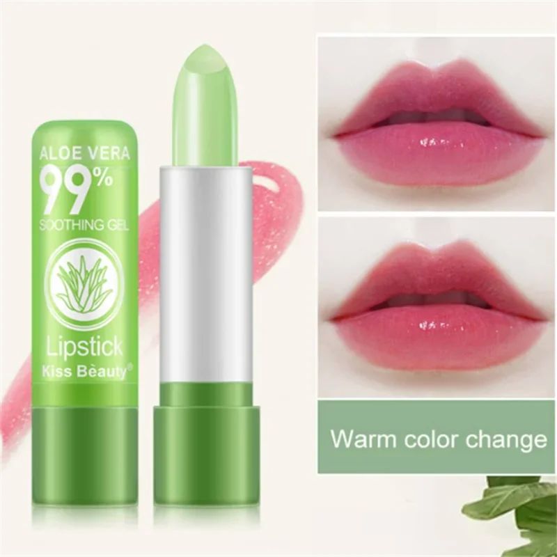 1PC Moisturizing Aloe Color Changing Lipstick Long Term Mois