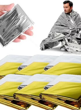 1-10pcs Thermal Survival Blanket Foil Space Blanket Windproo