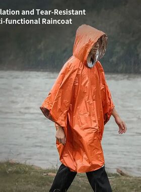 Emergency Raincoat Poncho Waterproof Rainwear Blanket Surviv