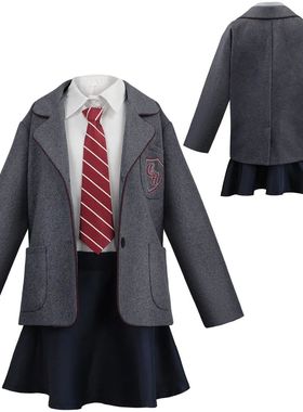 Movie Matilda Cosplay Costume School Uniform Coat Skirt Tie
