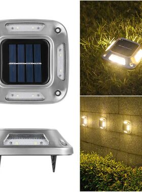 1PCS 8 LEDs Solar Ground Light Solar Light Waterproof Warm L
