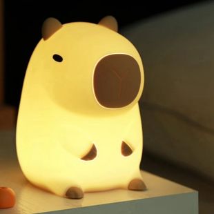Cute Cartoon Capybara Night Light Battery Dimming Sleep Nigh