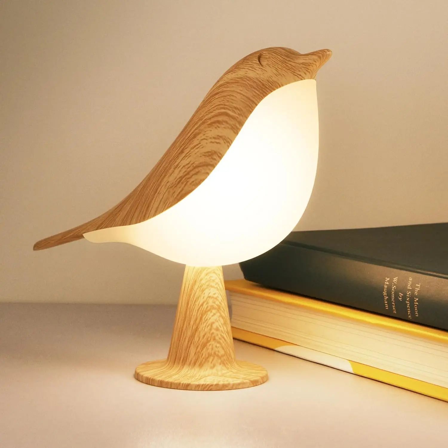 Small Desk Lamp, Bird Lamp Bedside Lamps with 3 Color Temper