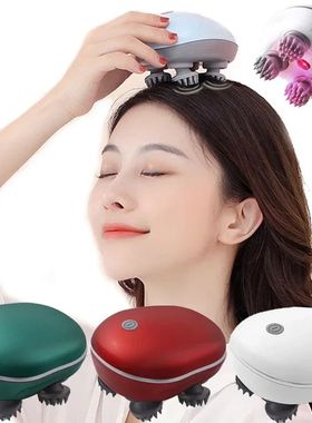 Electric Scalp Head Massager Red Light Therapy Antisress Rel