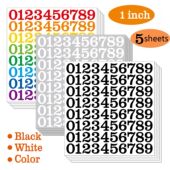 Sheets Waterproof Arabic ers Inch Number Viny