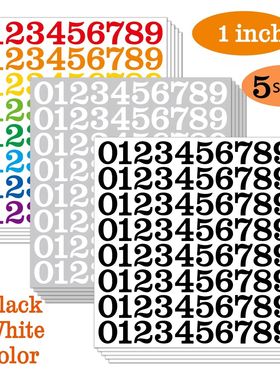 5 Sheets Arabic Number ers 1 Inch Number ers Waterproof Viny