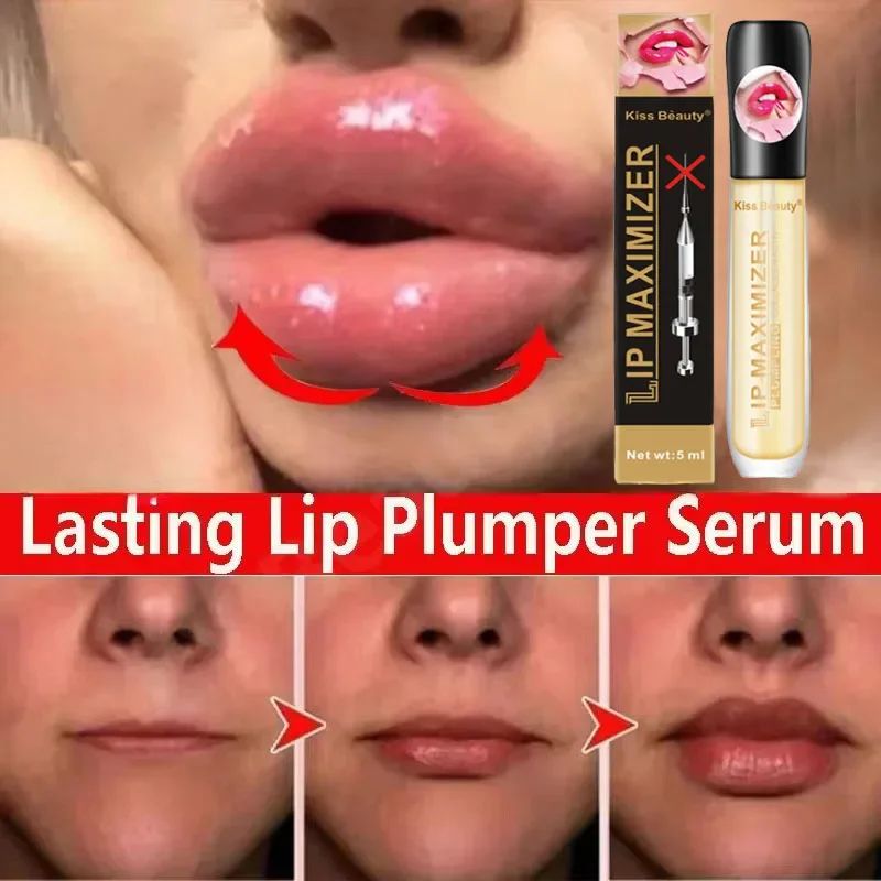 Fast Volumising Lip Plumper Serum Sexy Lip Oil Gloss Increas