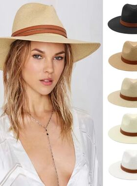 Large Size 56-58 59-60cm New Natural Panama Straw Hat Summer