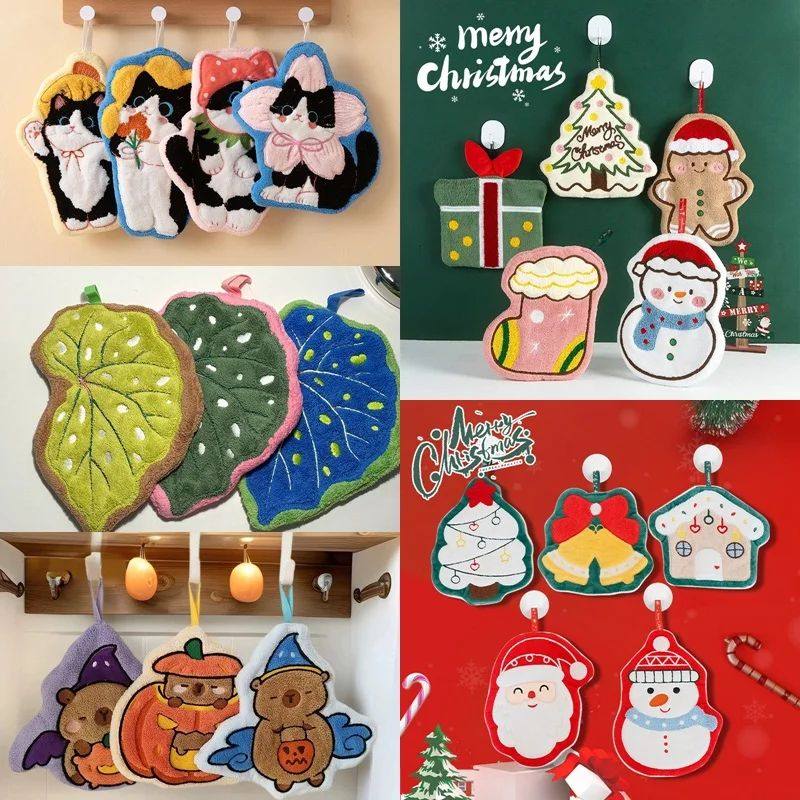 Navidad Towel Hand Towel Kitchen Handkerchief Absorbent Hand