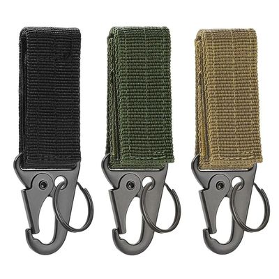 2pcs Tactical Hanging Buckle Molle Nylon Webbing Carabiner B