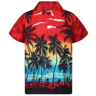 Shirt Fashi rees Casual Women Man Men Print palm Hawaiian