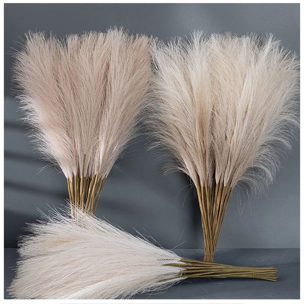 5/10/20PCS Fluffy Pampas Grass Boho Decor Artificial Flower