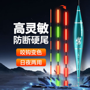 鱼漂一体夜光漂咬钩变色电子漂高灵敏醒目浮漂日夜两用鲫鲤小凤仙