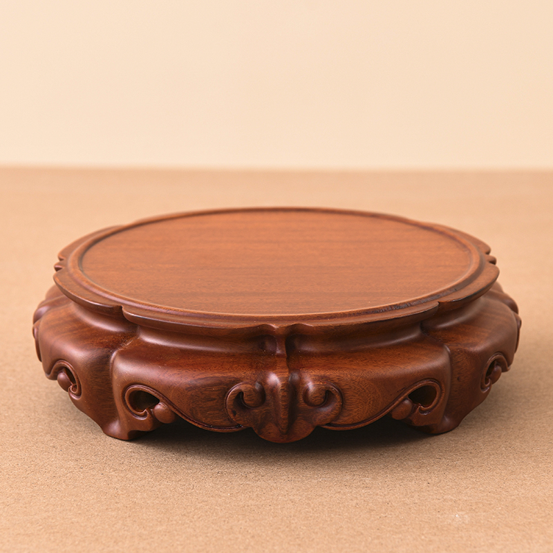 实木圆形整木底座摆件花瓶古董花盆景酒瓶摆件鱼缸紫砂壶香炉托架