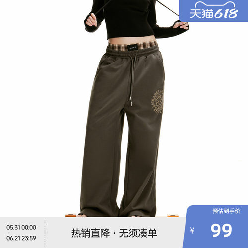 BEASTER卫裤大logo印花纯棉