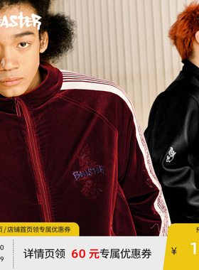 【BEASTER龙系列】奥莱丝绒针织套装新年刺绣红色织带潮牌外套