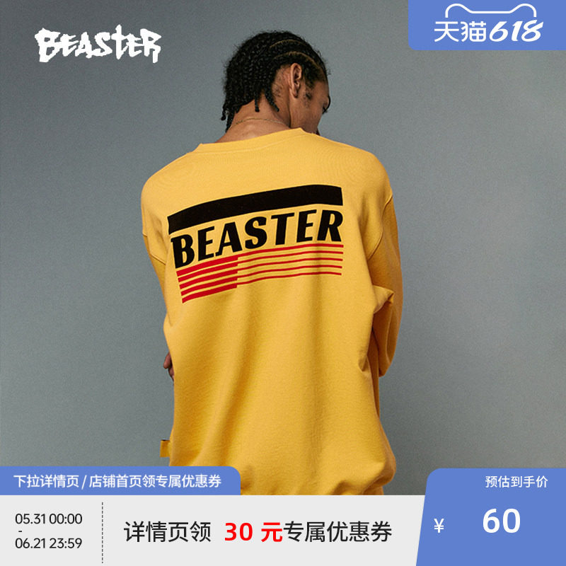 BEASTER奥莱恶搞胶卷圆领美式卫衣男冬装重磅cityboy宽松情侣上衣