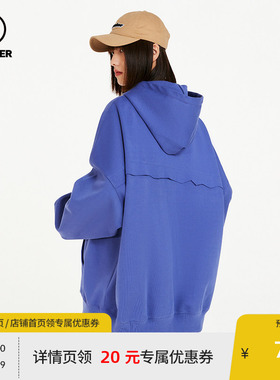 BEASTER奥莱美式复古重磅连帽卫衣宽松嘻哈印花情侣上衣男