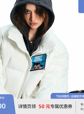BEASTER奥莱铁臂阿童木联名魔术贴白鸭绒羽绒服男女情侣冬季保暖