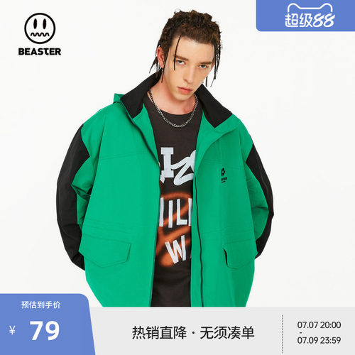 beaster小恶魔连帽夹克外套