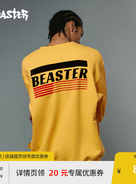 BEASTER奥莱恶搞胶卷圆领美式卫衣男冬装重磅cityboy宽松情侣上衣