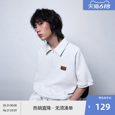 BEASTER刺绣皮标百搭柔软polo衫男款25年夏季新款潮流短袖上衣