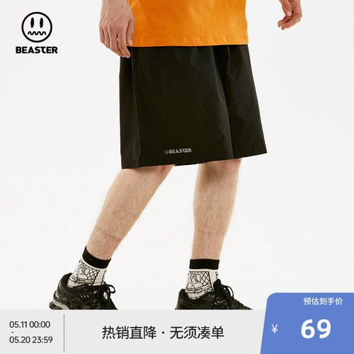 beaster运动短裤宽松复古