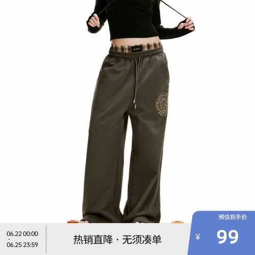 BEASTER卫裤大logo印花纯棉