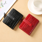 复古鳄鱼纹钱包短款 娇雪兰 女生韩版 简约气质多卡位卡包零钱夹包