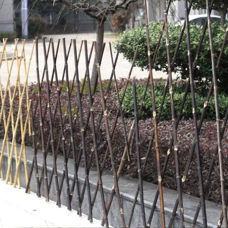 小院栅栏围墙门竹篱笆墙庭院日式户外菜园子围栏农村隔断装饰花架