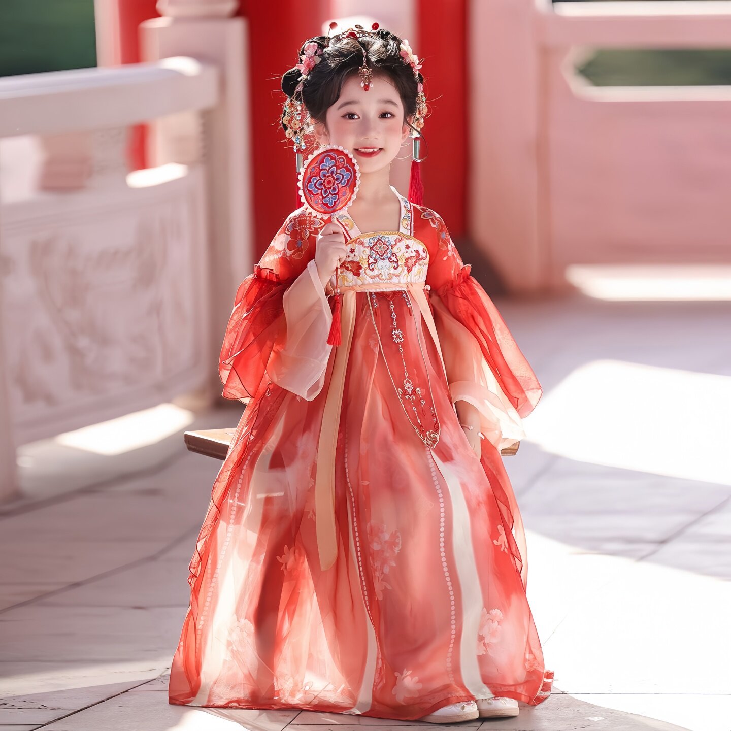 汉服女童连衣裙儿童国风古装古风