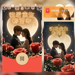 往后余生都是你情人烟花微信红包封面vx2026新款浪漫仪式感序列号