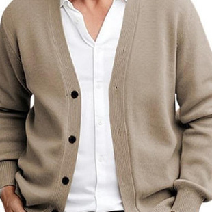 Business Casual breasted Men Single Loose 2025 Cardigan