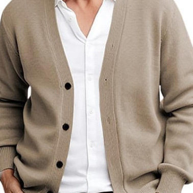 2025 Men's Business Casual Cardigan Loose Single-breasted Ja