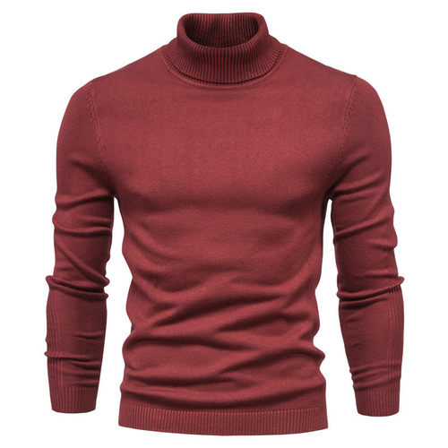 Mensweater Men's Slim-fit Turtleneck Casual Sweater