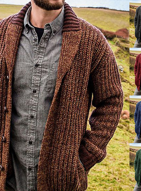 2025 Men's Cardigan Solid lor Slim-fit Knitted Jacket For Me