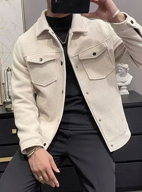 Winter Fashion Jaet en's Lapel Autumn And Winter ew Corduroy