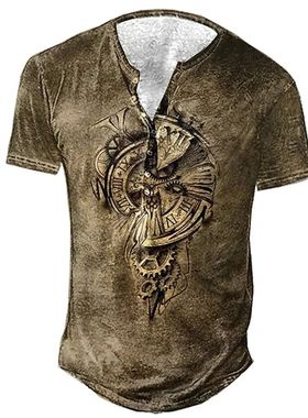 Vintage utton V-ne aigation  Shirt Short Sleee oth enley Shi