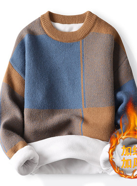 Men's Fleece-lined Thickened Outer Wear Loose Teenagers Hand